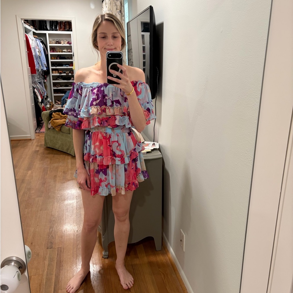Misa Los Angeles Floral Off-Shoulder Mini Dress - Multicolor